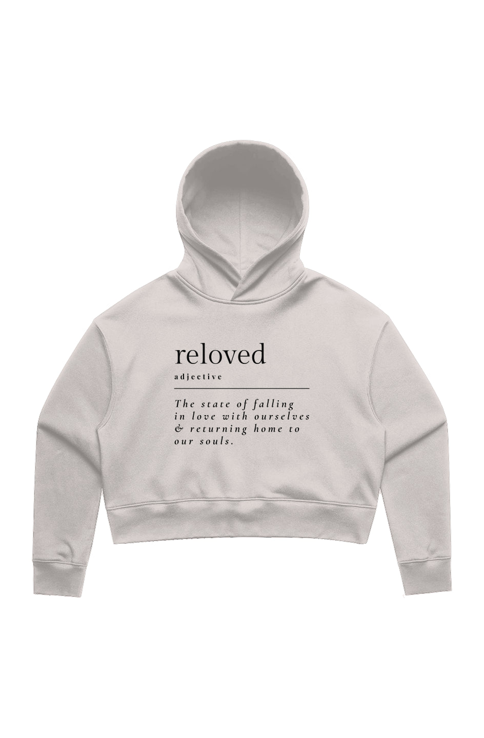 Reloved Definition Cropped Hoodie